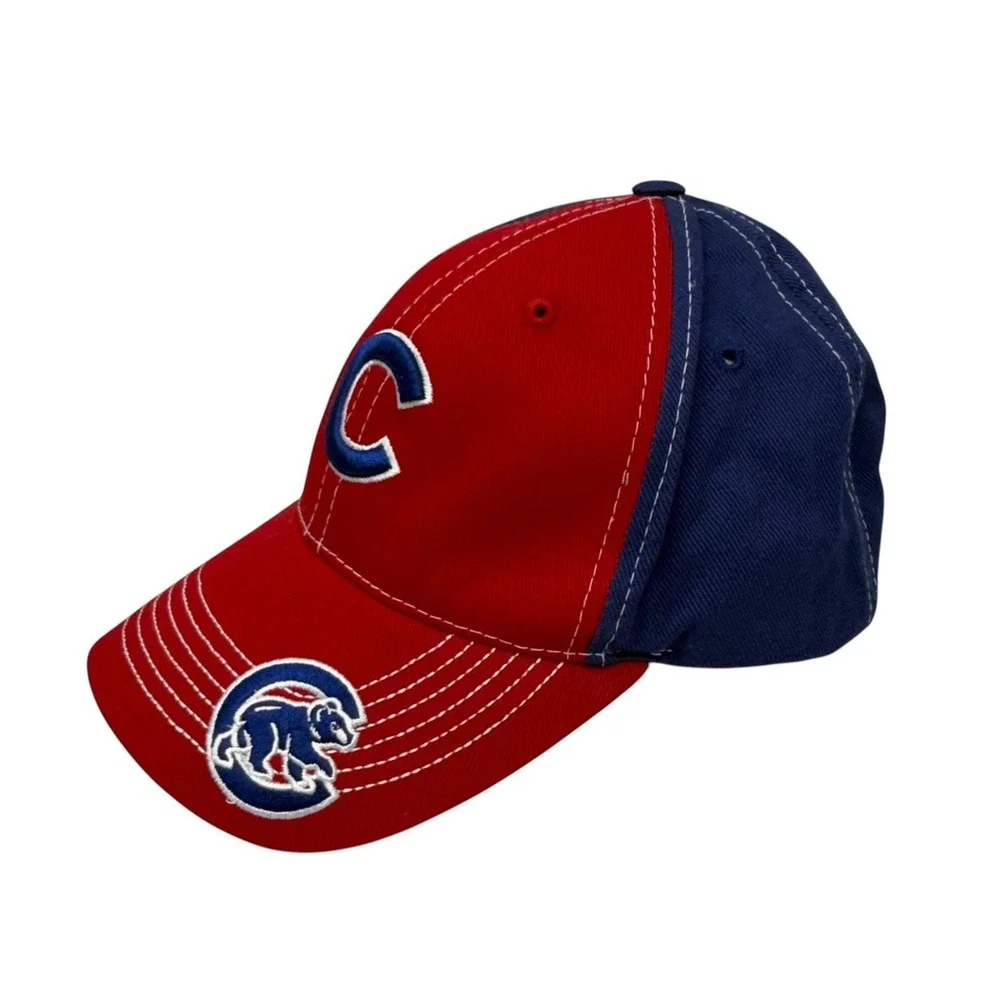 Chicago Cubs Fan Favorite Hat Cap Adjustable Red Cotton Embroidered Logo -Youth